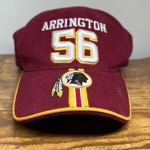 Washington Redskins Lavar Arrington Vintage Red‎ NFL Strapback Football Hat 56